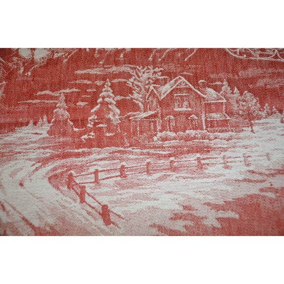 NWOT Williams Sonoma Red Table Cloth Size 70" X 108" The Night Before Christmas - Picture 5 of 10